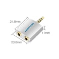 thumbnail image 2 of Headphone Splitter, Two in One 3.5mm Headset Adapter Mic and Audio Headphone Splitter for Computers Mobile Phone, 2 of 3