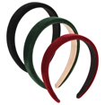 thumbnail image 2 of mmirethe 3x Bandeau Large en Velours Durable pour Femmes Cadeau d'Application Souple et Large Vert Rouge Noir 1Set, 2 of 6