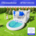 thumbnail image 4 of Inflatable Bounce House PVC Bouncy Castle with Detachable Air Cushion Ball Pait Dry & Wet Use, Perfect for Toddlers & Kids Under 6 Years Old, 4 of 8