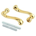 thumbnail image 1 of Defender Security E 2660 French Colonial Door Levers, Heavy Weighted Casting Design, Brass Plated Finish, Uses 1/4 in. Drive System, 1 Set, 1 of 1