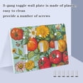 thumbnail image 3 of Yayeee Toggle Light Switch Wall Plate 2-Gang 4.56"x4.48" Decorative Outlet Cover, Vibrant Tomatoes, 3 of 7