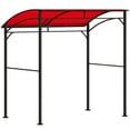 thumbnail image 1 of Outsunny 7' x 5' BBQ Grill Gazebo Tent with Steel Frame Hooks Wine Red, 1 of 10
