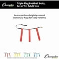 thumbnail image 3 of Champion Sports Quick Release Triple Flag Football Set - Youth White Belt - 25"L-31"W - Red Flag, 3 of 5
