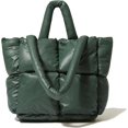 thumbnail image 3 of Bolso de mano grande acolchado de algodón, bolso de diseñador acolchado, bolso de hombro grande a la moda para mujer, suave, 3 of 4