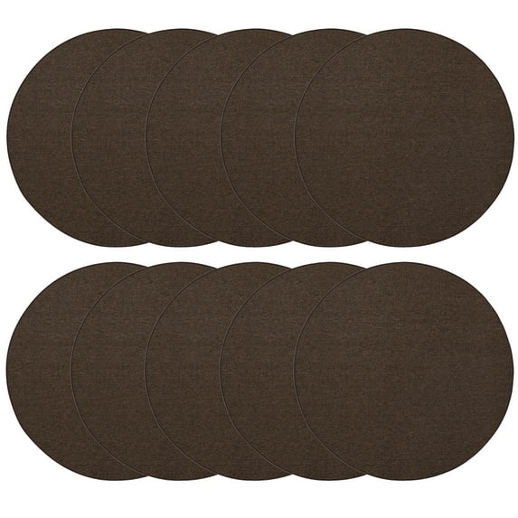 Furnish My Place Modern Indoor/Outdoor Commercial Solid Chocolate Rug, Modern Area Rug, Baby Nursery Mat, Pet-Friendly Carpet for Living Room, Playroom, Made in USA, 2' Round - Set of 10
