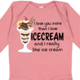 thumbnail image 4 of Inktastic I Love You More Than Ice Cream and I Really Like Ice Cream Boys or Girls Long Sleeve Baby Bodysuit, 4 of 5