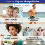 Superior Labs Ginkgo Biloba 1200mg Supports Brain and Heart Health, Added Black Pepper for Optimal Absorption, 120 Vegetable Capsules