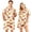 Beige, variant on JULMCOMO Couples Matching Pajamas Full Maple Leaf Print Soft Lounge Two Piece Sets Autumn Print Elastic Waist Comfy Fall Festival Shorts Red-Men 2XL