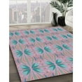 thumbnail image 2 of Ahgly Company Indoor Rectangle Patterned Light Steel Blue Novelty Area Rugs, 8' x 10', 2 of 6
