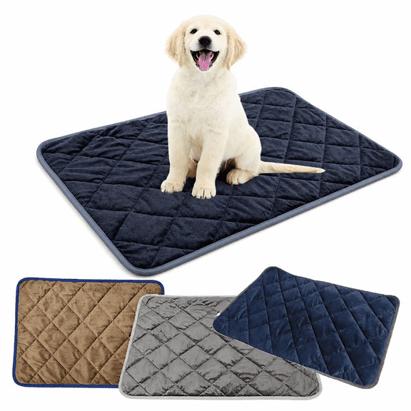 FURVENA 2026 New Chew Proof Dog Crate Pad Mat-Durable and Indestructible Fabric Dog Bed for Chewers-Tough Kennel Pad for Dog Cages-Water Resistant and Washable for Kennel,Crate,Home,Travel Navy
