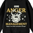 thumbnail image 2 of Looney Tunes ACME Anger Management Crew Neck Long Sleeve Boys' Black Sweatshirt-Medium, 2 of 5