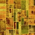 thumbnail image 1 of Ahgly Company Indoor Square Patchwork Yellow Transitional Area Rugs, 5' Square, 1 of 4