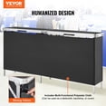 thumbnail image 2 of VEVOR Extra Long Folding Portable Bar Table - Tradeshow Podium Table for Indoor, Outdoor, Party, Picnic, Exhibition, Includes Carrying Case, Storage Shelf and Black Skirt, 77.95" x 15.16" x 34.65", 2 of 9