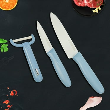 Ceramic Knife Set Chef Kitchen Knives   Fruit Peeler   Covers 4" 6" Blade Sharp
