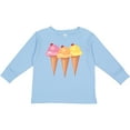 thumbnail image 3 of Inktastic 3 Scoops of Ice Cream Girls Long Sleeve Toddler T-Shirt, 3 of 5