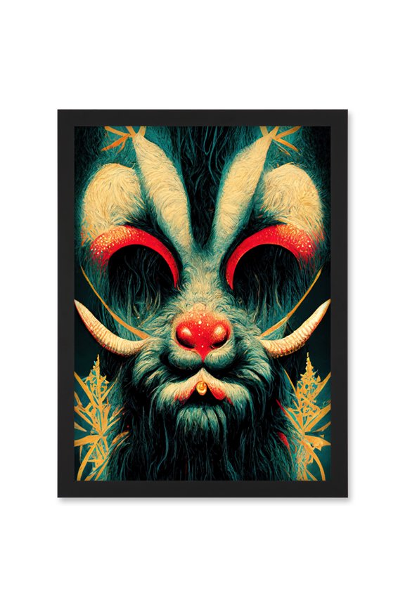 Christmas Krampus Beast Alpine Folklore Artwork Framed Wall Art Print A4