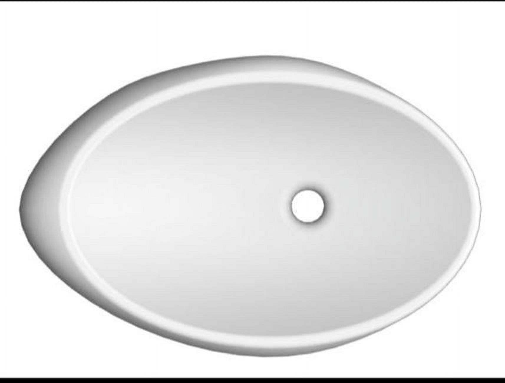 Nameeks 8601-No Hole Scarabeo 28" Ceramic Vessel Bathroom Sink - White - image 2 of 3
