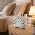thumbnail image 4 of Cotton and Linen Desktop Storage Box, Miscellaneous Item Storage Box, Simple Pattern Storage Basket, Decorative Storage Basket, for Organizing Clothes, Toys, Books, and Daily Essentials, 4 of 7
