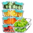 thumbnail image 1 of Conjunto VERONES de 5 recipientes de vidrio herméticos para alimentos de 1065 ml, 1 of 7