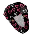 thumbnail image 6 of Love Heart Print Working Cap, Adjustable Surgical Scrub Hat, Casual Bouffant Head Cover for Women's Long Hair Light pink, 6 of 6