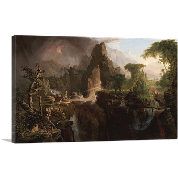 ARTCANVAS Expulsion From The Garden Of Eden 1828 Canvas Art Print by Thomas Cole - Size: 26" x 18" (0.75" Deep)