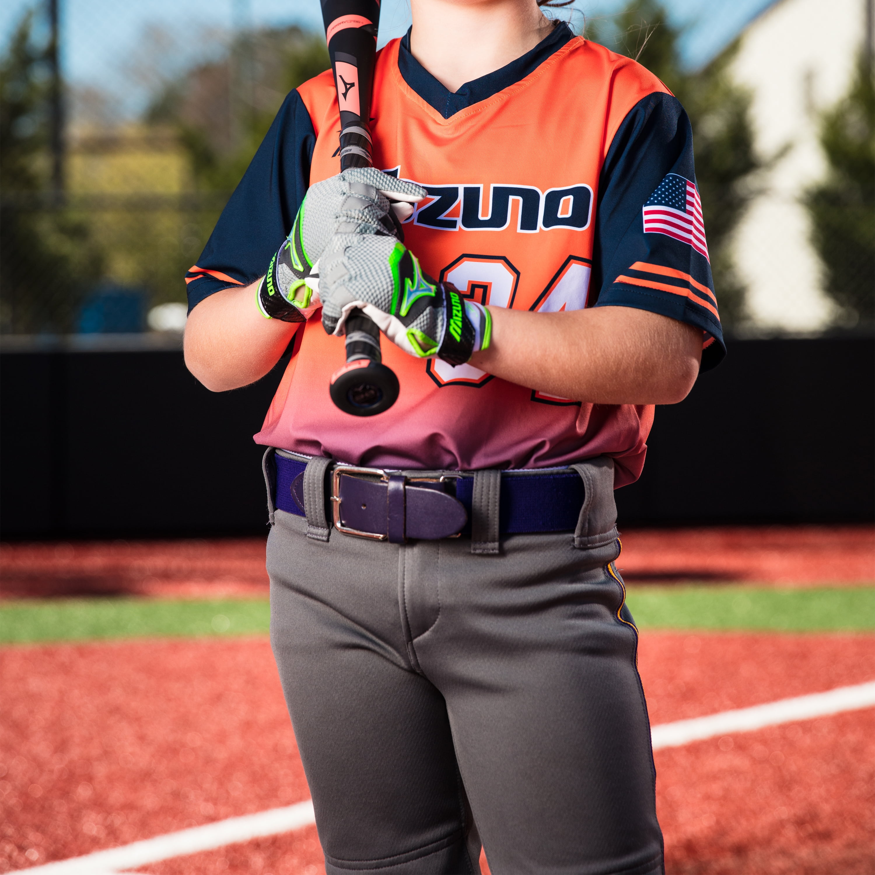 mizuno belted softball pants