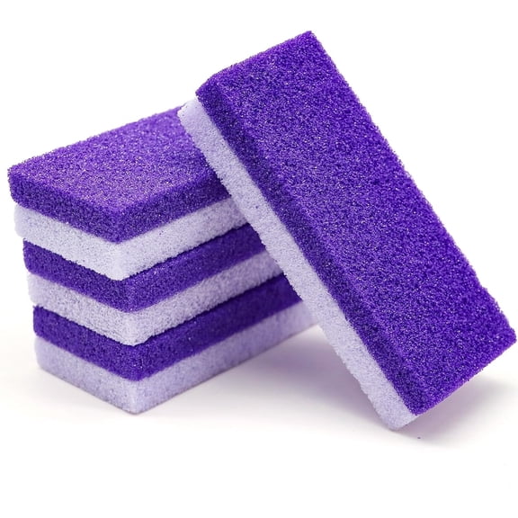 Foot Pumice Stone 4 Pack Pedicure Stone for Feet Pumice Sponge for Feet Callus Remover and Scrubber Double Sided Pedicure Foot Pumice Stone for Feet and Heels Callus and Dead Skins (Purple)