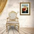 thumbnail image 3 of Raphael 25x32 Gold Ornate Wood Framed with Double Matting Museum Art Print Titled - The Small Cowper Madonna, c. 1505, 3 of 4