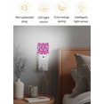 thumbnail image 4 of Night Lights Auto Sensor Pink Mermaid Scales Plug-in LED Nightlights Lamp Dusk to Dawn for Living Room, Bedroom, Bathroom, Hallway, Stairways Home Wall Decor, Gold Waves Lines Night Light, 4 of 9