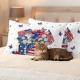 thumbnail image 3 of 4th of July Outdoor Waterproof Pillow Covers, Independence Day Blue Red US Flag Spring Floral Decorative Rectangle Throw Pillowcase Sofa Cushion Sham for Patio/Couch/Chair, 20"x12" 2 Pack, 3 of 8