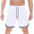 thumbnail image 4 of Men's Casual Shorts Short Athletic Shorts Men Running Mens Size 33 8 Mens Big And Tall Athletic Mesh Comfy Clothes Lounging Wear for Workout White 2XL, 4 of 7