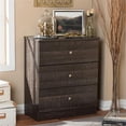 thumbnail image 2 of Baxton Studio Decon Modern and Espresso Brown Wood 3-Drawer Storage Chest, 2 of 6
