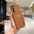 thumbnail image 3 of Luxury Plating Case For Samsung Galaxy S22 S23 Ultra S21 S20 FE A52 A53 S22 Plus A13 A54 A14 Love Heart Side Pattern Phone Cover, 3 of 5