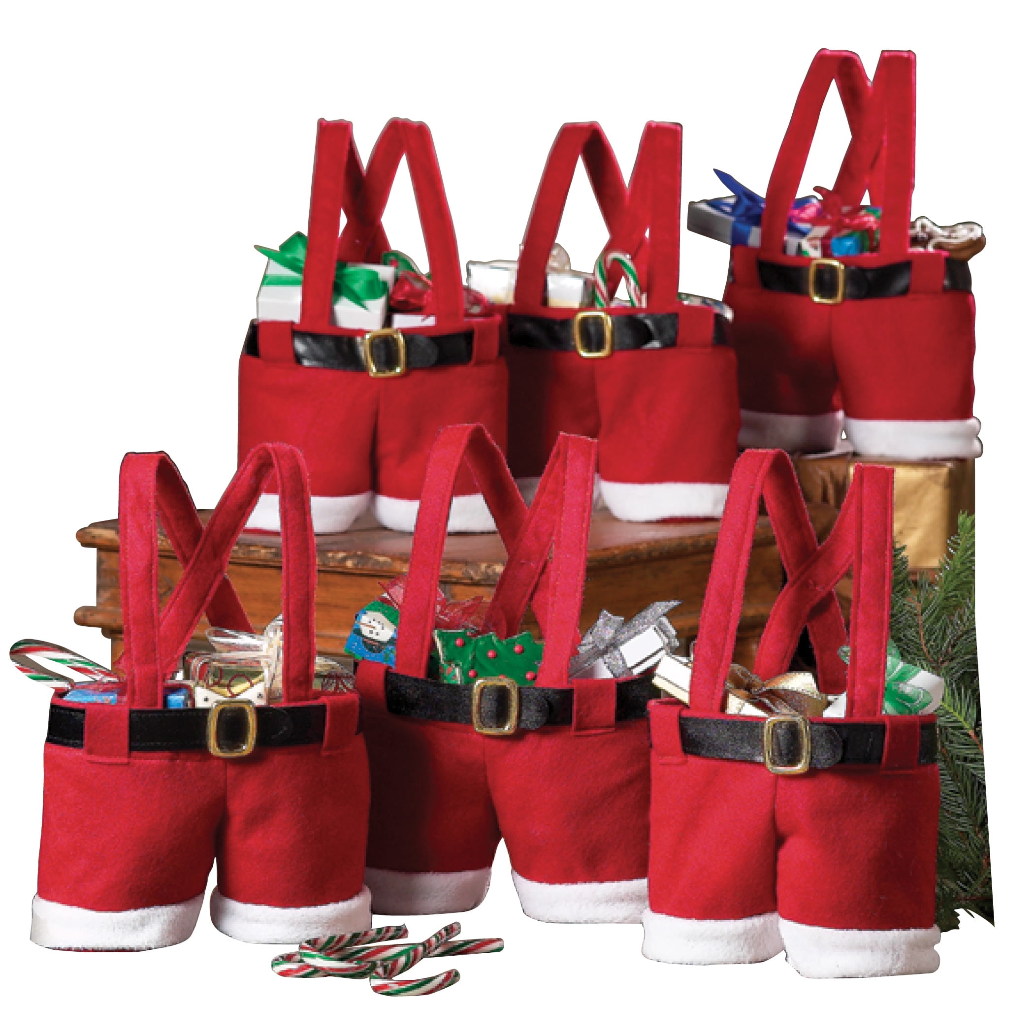 Multi-color Xmas Candy Gift Bag Protable Prevalent Handbag Handmade Candy Bags