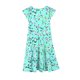 thumbnail image 3 of Vestido de verano para niña, de manga corta, con cuello redondo y estampado floral, de poliéster, con bolsillos y volantes., 3 of 5