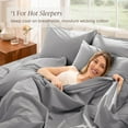 thumbnail image 5 of Bare Home Organic Percale Sheet Set - 100% Organic Cotton - King, Light Gray, 5 of 10