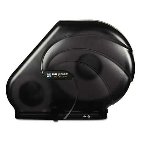 - San Jamar Oceans Reserva Jumbo Tissue Dispenser w/Stub, 16-3/4x5-1/2x12-1/4, Black Pearl -SJMR3090TBK