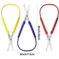 thumbnail image 2 of 10 Pieces Loop Scissors Adaptive Cutting Scissors Loop Handle Self-Opening Scissors Colorful Grip Scissors for Kids Adults Supports Elderly Needs, 2 of 7