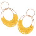 thumbnail image 7 of ETHZZLE 1 Pair Funky Earrings for Women Bohemian Style Yellow Metal Fashion Accessory, 7 of 7