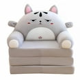 thumbnail image 3 of LAMIRO Toddler Chair Plush Foldable Kids Sofa Backrest Armchair 2 In 1 Foldable Children Sofa Cute Cartoon Lazy Sofa Children Flip Open Sofa Bed For Living Room Bedroom, 3 of 4
