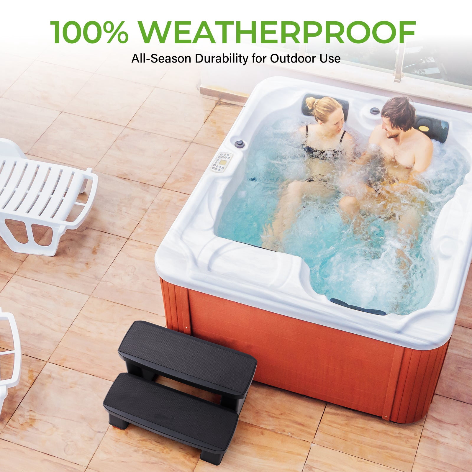 Heavy Duty Non-Slip Spa Steps