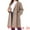 Light Brown, variant on Women's Plus Size Notched Lapel Double Breasted Coat 2X Light Brown