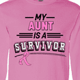 thumbnail image 4 of Inktastic My Aunt is a Survivor Breast Cancer Awareness Long Sleeve T-Shirt, 4 of 5