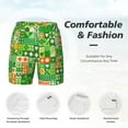 thumbnail image 6 of Picia St Patrick's Day6 pattern Mens Swim Trunks with Compression Liner Stretch Beach Shorts Quick Dry with Zipper Pockets No-Chafing Board Shorts-Small, 6 of 9