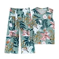 thumbnail image 1 of Blouses pour Femmes, Grande Taille Décontractée Imprimé Maison Coton Artificiel Sans Manches Col Rond Haut et Pantalon Court Ensemble, 1 of 5