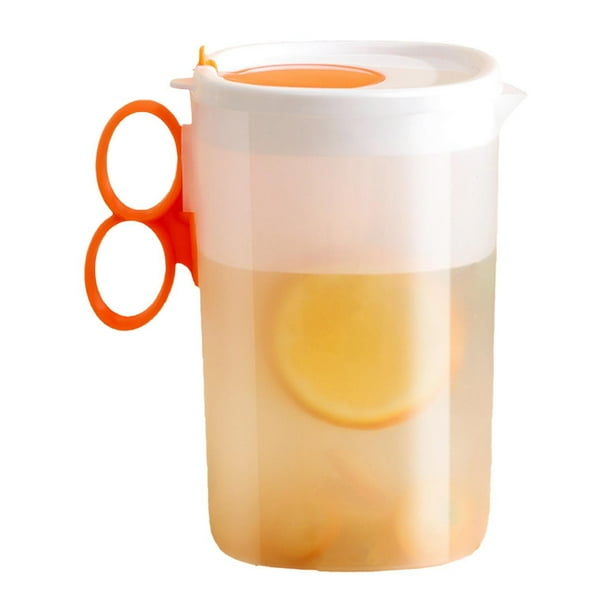 Pisexur Batería de cocina Hervidor de agua fría con tapa, jarra ecológica para mezclar bebidas frías y calientes, limonada, té helado, color blanco para la cocina del hogar