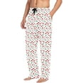 thumbnail image 3 of HPINK-T Men's Christmas Snowflake Candy Canes Sleep Pajama Pant,Soft Bottoms with Pockets Drawstring, 3 of 5