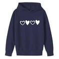 thumbnail image 5 of Kids Girl Boy Fleece Lined Sherpa Valentines Day Casual Hooded Outfits Sweatshirt for Child Long Sleeve Lover Oversized Cute Hooded Winter Fall Outfit 2026 5 Years, 5 of 5