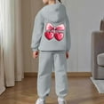 thumbnail image 4 of Byoo Toddler Girls Hoodie Cherry Graphic Pullover Fleece Pocket Sweatshirt Jogger Pants Sweatsuit Sets Casual Sport Tracksuit Set, 4 of 7