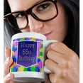 thumbnail image 2 of 3dRose, Balloons with Purple Banner Happy 65th Birthday, 11oz Mug, 2 of 7